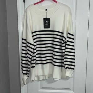 Black and white striped sweater